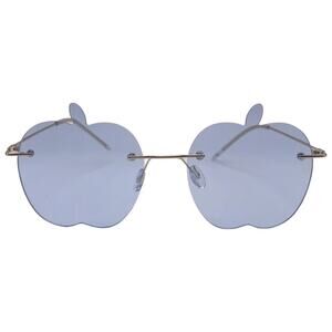 6169 | Blue Rimless Apple Novelty Sunglasses